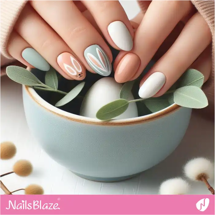 Easter Nails with Bunny Ear Design | Easter Nails - NB3395